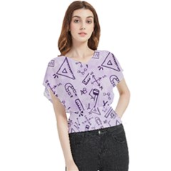 Science Research Curious Search Inspect Scientific Butterfly Chiffon Blouse