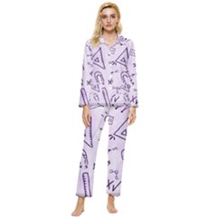 Science Research Curious Search Inspect Scientific Womens  Long Sleeve Velvet Pocket Pajamas Set by Uceng