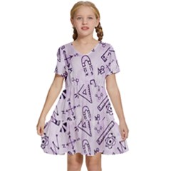 Science Research Curious Search Inspect Scientific Kids  Short Sleeve Tiered Mini Dress by Uceng