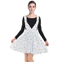 Background Ornamental Pattern Graphic Seamless Plunge Pinafore Dress