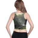 Waterfall River Fantasy Dream Planet Matte Racer Back Crop Top View2