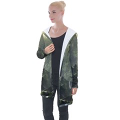 Waterfall River Fantasy Dream Planet Matte Longline Hooded Cardigan by Uceng