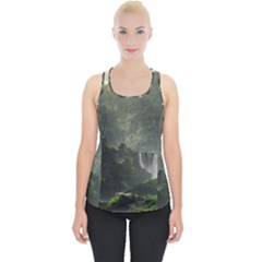 Waterfall River Fantasy Dream Planet Matte Piece Up Tank Top by Uceng