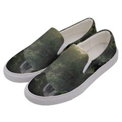 Waterfall River Fantasy Dream Planet Matte Men s Canvas Slip Ons by Uceng