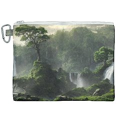 Waterfall River Fantasy Dream Planet Matte Canvas Cosmetic Bag (xxl) by Uceng