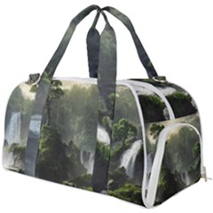 Waterfall River Fantasy Dream Planet Matte Burner Gym Duffel Bag by Uceng