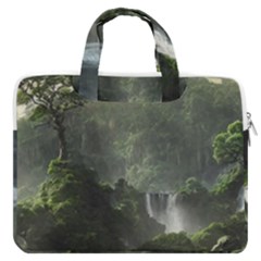 Waterfall River Fantasy Dream Planet Matte Macbook Pro 13  Double Pocket Laptop Bag by Uceng