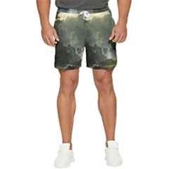 Waterfall River Fantasy Dream Planet Matte Men s Runner Shorts