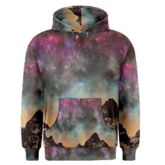 Mountain Space Galaxy Stars Universe Astronomy Men s Core Hoodie by Uceng