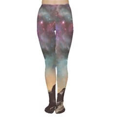 Mountain Space Galaxy Stars Universe Astronomy Tights by Uceng