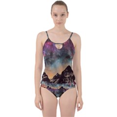 Mountain Space Galaxy Stars Universe Astronomy Cut Out Top Tankini Set by Uceng