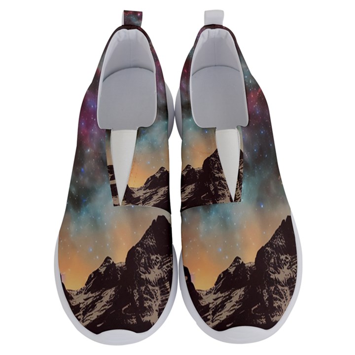 Mountain Space Galaxy Stars Universe Astronomy No Lace Lightweight Shoes