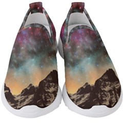 Mountain Space Galaxy Stars Universe Astronomy Kids  Slip On Sneakers by Uceng