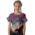 Mountain Space Galaxy Stars Universe Astronomy Kids  Cut Out Flutter Sleeves View1