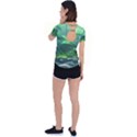 River Forest Woods Nature Rocks Japan Fantasy Back Circle Cutout Sports Tee View2