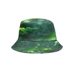 River Forest Woods Nature Rocks Japan Fantasy Inside Out Bucket Hat (kids) by Uceng