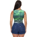 River Forest Woods Nature Rocks Japan Fantasy Women s Sleeveless Wrap Top View4