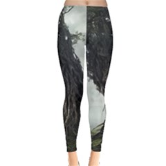 Trees Forest Woods Drawing Fantasy Dream Leggings  by Uceng