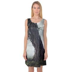 Trees Forest Woods Drawing Fantasy Dream Sleeveless Satin Nightdress by Uceng