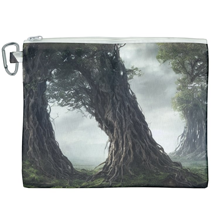 Trees Forest Woods Drawing Fantasy Dream Canvas Cosmetic Bag (XXXL)