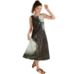 Trees Forest Woods Drawing Fantasy Dream Summer Maxi Dress by Uceng