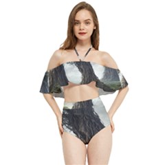 Trees Forest Woods Drawing Fantasy Dream Halter Flowy Bikini Set  by Uceng