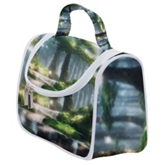 Forest Wood Nature Lake Swamp Water Trees Satchel Handbag by Uceng