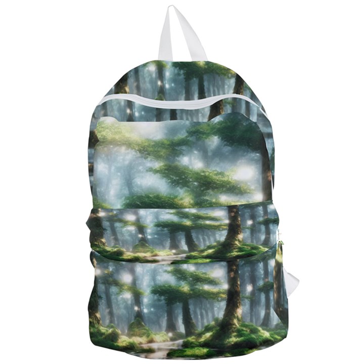 Forest Wood Nature Lake Swamp Water Trees Foldable Lightweight Backpack