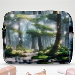 Forest Wood Nature Lake Swamp Water Trees Make Up Pouch (large) by Uceng