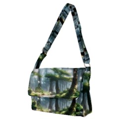 Forest Wood Nature Lake Swamp Water Trees Full Print Messenger Bag (m) by Uceng