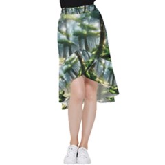 Forest Wood Nature Lake Swamp Water Trees Frill Hi Low Chiffon Skirt by Uceng