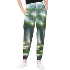 Forest Wood Nature Lake Swamp Water Trees Tapered Pants by Uceng