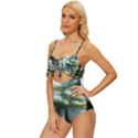 Forest Wood Nature Lake Swamp Water Trees Knot Front One-Piece Swimsuit View2