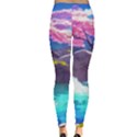 Fantasy Japan Mountains Cherry Blossoms Nature Leggings  View2