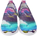 Fantasy Japan Mountains Cherry Blossoms Nature Kids  Slip On Sneakers View1