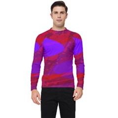 Background Pattern Purple Texture Design Wallpaper Men s Long Sleeve Rash Guard by Uceng