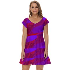 Background Pattern Purple Texture Design Wallpaper Short Sleeve Tiered Mini Dress by Uceng