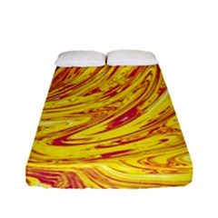 Red Yellow Abstract Wallpapers Abstracts Liquids Fitted Sheet (full/ Double Size) by Uceng