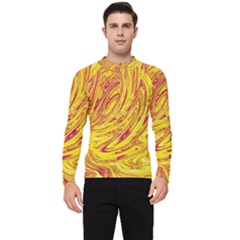 Red Yellow Abstract Wallpapers Abstracts Liquids Men s Long Sleeve Rash Guard by Uceng