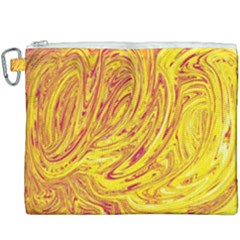 Red Yellow Abstract Wallpapers Abstracts Liquids Canvas Cosmetic Bag (xxxl) by Uceng