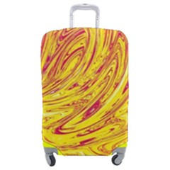 Red Yellow Abstract Wallpapers Abstracts Liquids Luggage Cover (medium) by Uceng