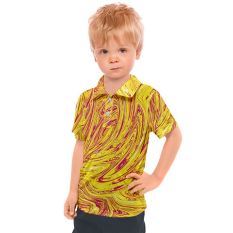 Red Yellow Abstract Wallpapers Abstracts Liquids Kids  Polo Tee by Uceng