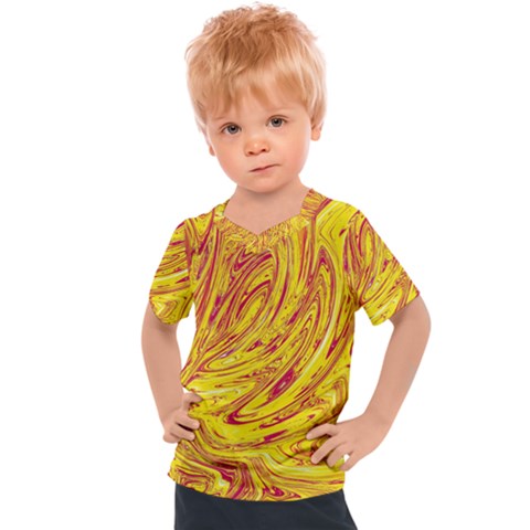 Red Yellow Abstract Wallpapers Abstracts Liquids Kids  Sports Tee by Uceng