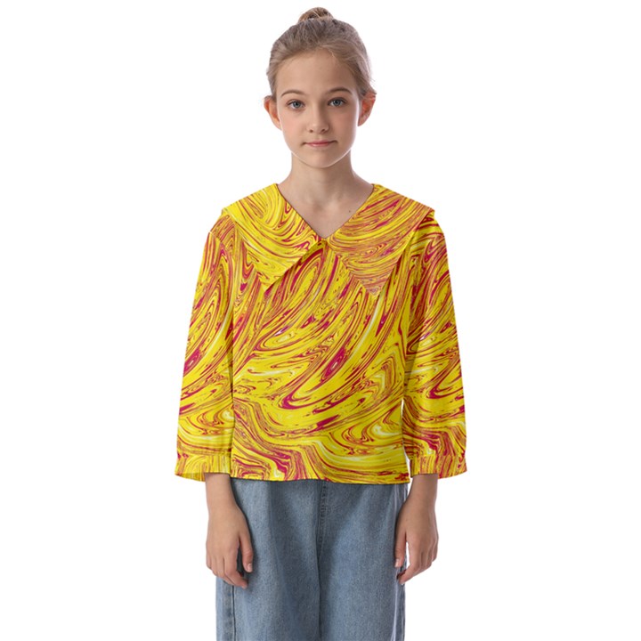 Red Yellow Abstract Wallpapers Abstracts Liquids Kids  Sailor Shirt