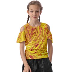 Red Yellow Abstract Wallpapers Abstracts Liquids Kids  Butterfly Cutout Tee by Uceng