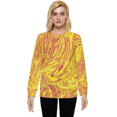 Red Yellow Abstract Wallpapers Abstracts Liquids Hidden Pocket Sweatshirt by Uceng