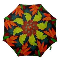 Leaves Foliage Autumn Nature Forest Fall Hook Handle Umbrellas (small)