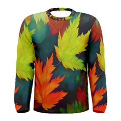 Leaves Foliage Autumn Nature Forest Fall Men s Long Sleeve Tee by Uceng