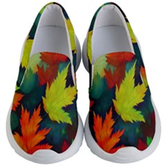 Leaves Foliage Autumn Nature Forest Fall Kids Lightweight Slip Ons by Uceng