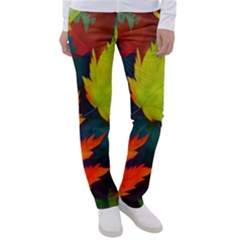 Leaves Foliage Autumn Nature Forest Fall Women s Casual Pants by Uceng